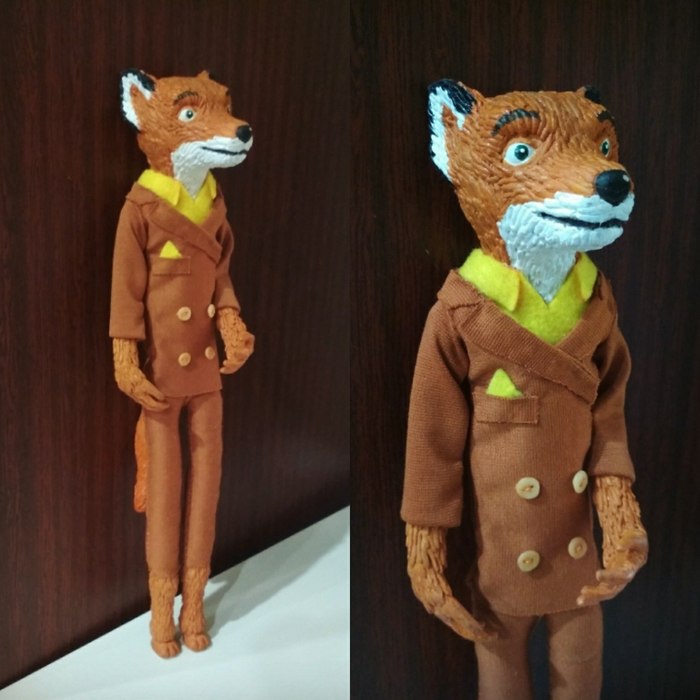 Fantastic Mr Fox - My, , Fantastic Mr Fox, Fox, Handmade, Needlework without process, Polymer clay