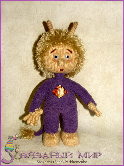 Devil No. 13 - My, Needlework without process, Knitting, Knitted toys, With your own hands, New Year, Handmade, Longpost, Imp 13