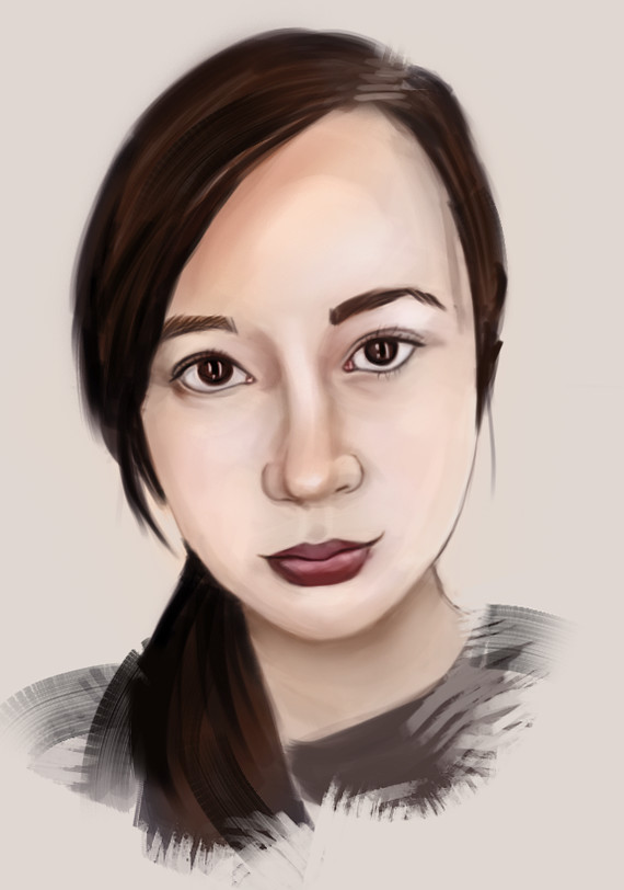 Portrait of a friend - My, Portrait, Digital drawing, Photoshop, Video, Longpost