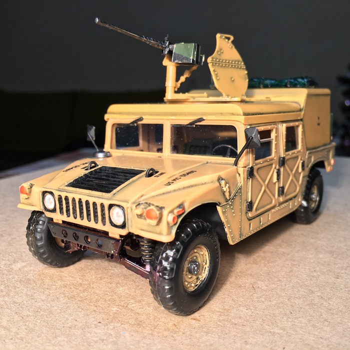 The first model HMMWV M998 from Zvezda - My, Hmmwv, Modeling, Zvezda, Tamiya, Car modeling, Longpost