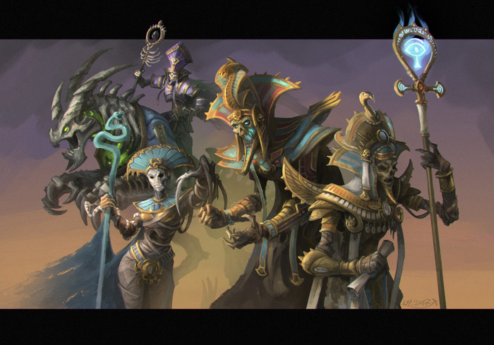 Tomb Kings Heroes by Stoyan Stoyanov - Warhammer Fantasy Battles, Tomb kings, Fb Art