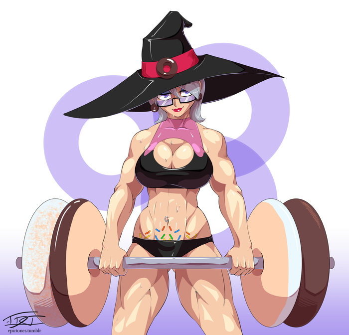 Donut Witch - Epictones, Art, Strong girl, Witches, Longpost