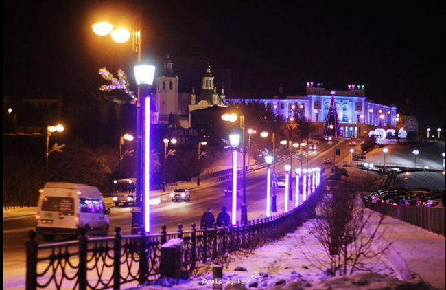 Favorite Tyumen - Tyumen, Night, beauty, Winter