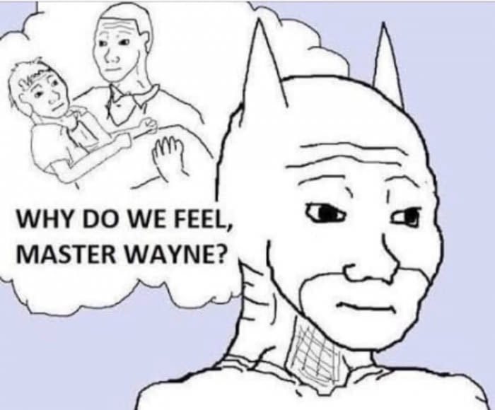 Why do we feel, Master Wayne? - I know that feel bro, Batman, 