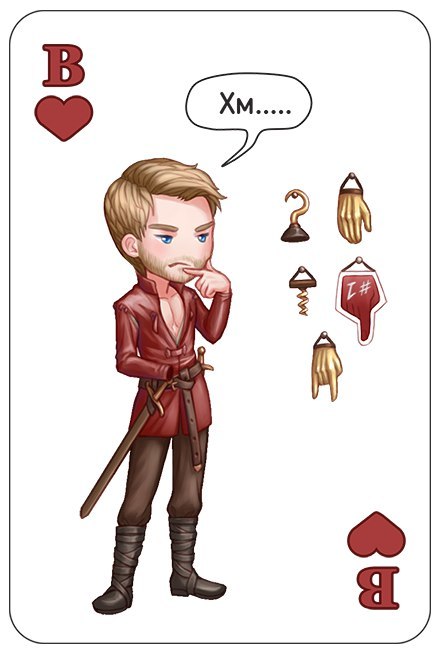 Funny cards on the Game of Thrones from the artist Maria Rossing, who draws under the nickname Zella Art (part two). - Game of Thrones, Playing cards, Art, Humor, Longpost