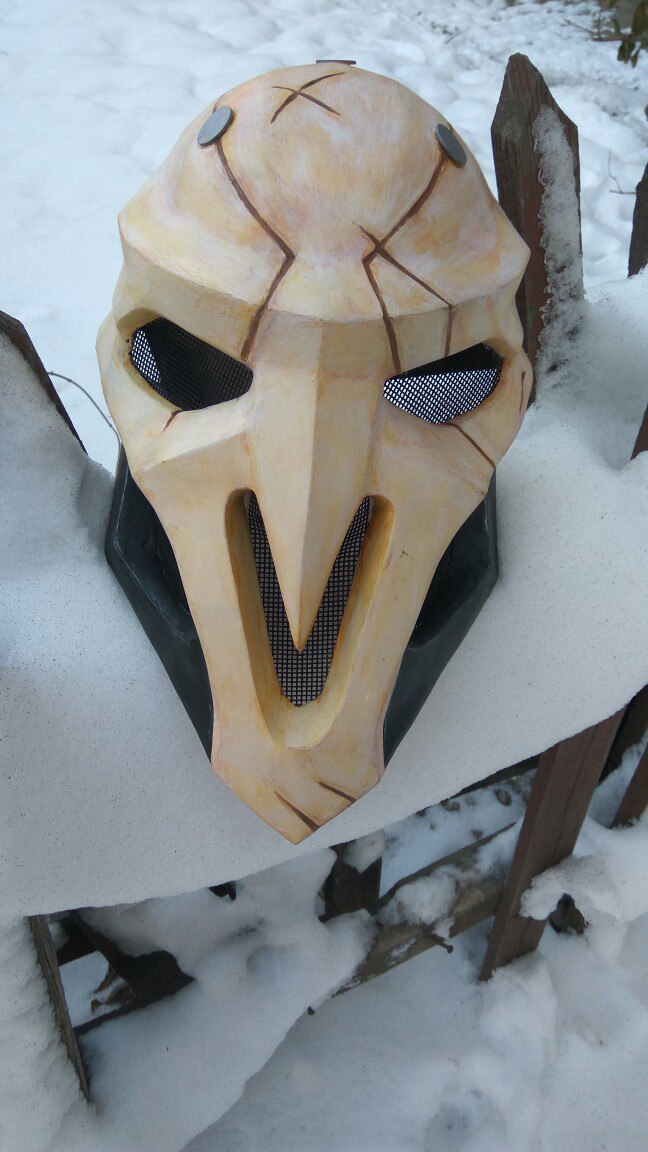 Reaper Mask from Overwatch - My, Pepakura, Papercraft, Handmade, Cosplay, , Longpost