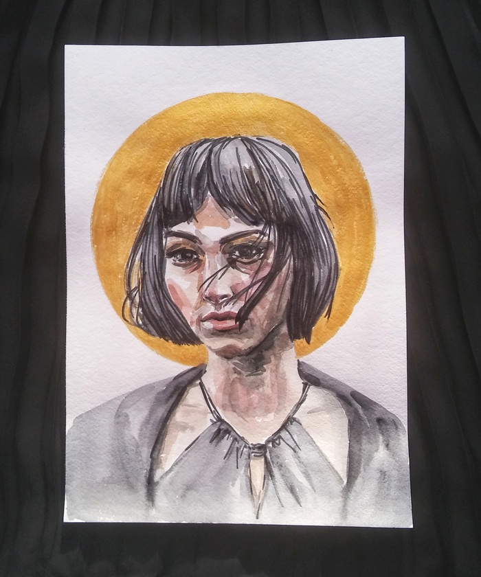 Мой первый портрет в акварели