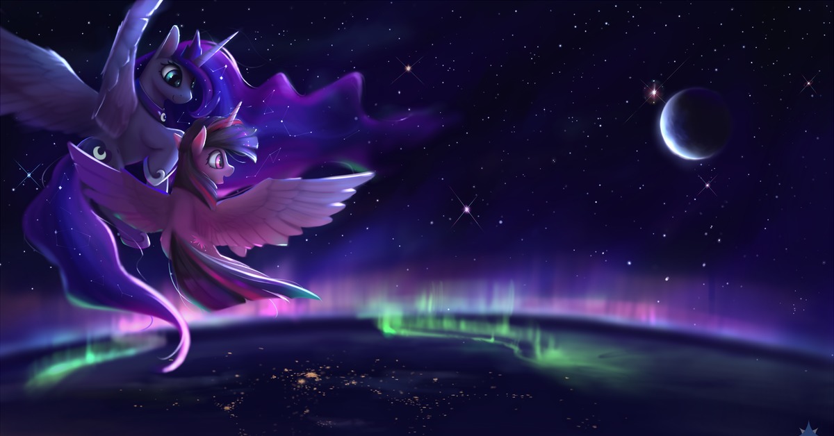 5 утра давай сбежим искорки 2023. Princess Luna and Twilight Sparkle. Твайлайт Спаркл Аликорн и принцесса Луна. Твайлайт принцесса Аликорн и Луна. Твайлайт Спаркл космос.