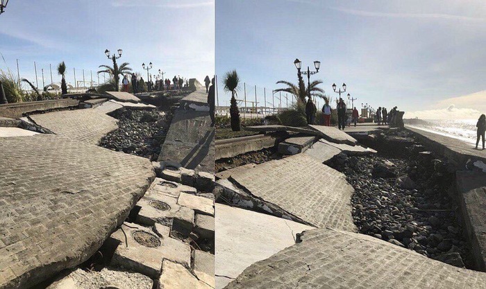 In Sochi, 4m waves destroyed the embankment for $ 240 million - Sochi, Embankment