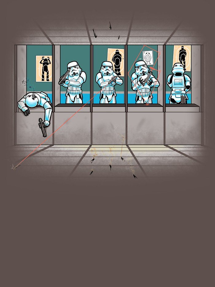 Stormtroopers - Humor, Stormtrooper, Shooting, Star Wars, Accuracy, Art, Trheewood