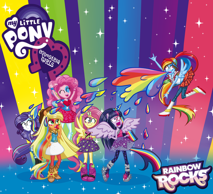 Friendship: Hardcore Rainbow Style My Little Pony, Equestria Girls, Rainbow rocks, Mane 6
