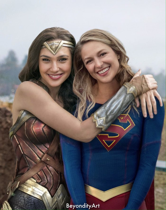 Wonder Woman and Supergirl - Wonder Woman, Dc comics, , Supergirl, Gal Gadot