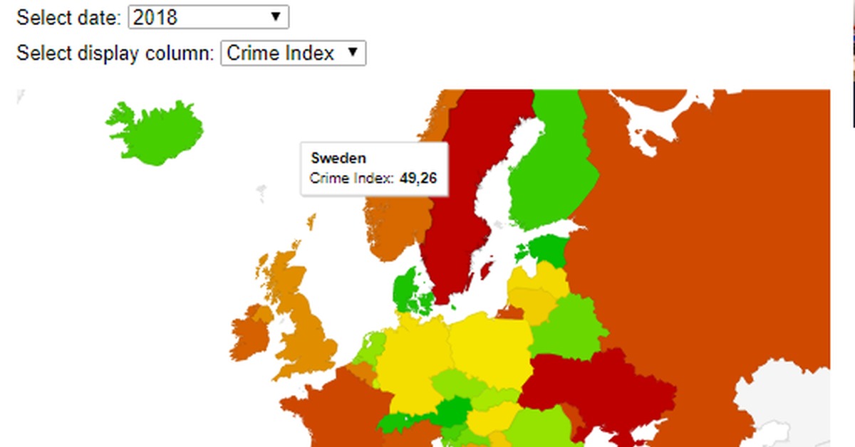 Карта преступности в мире