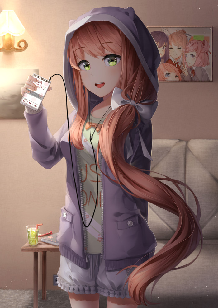 Hey, MC-kun, check it out! - , Doki Doki Literature Club, Visual novel, Monika