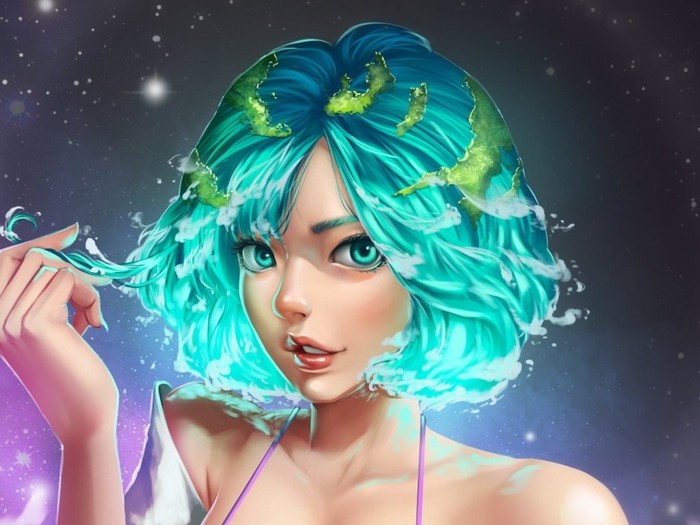 earth chan art - Earth-Tian, Art, Humanization, 