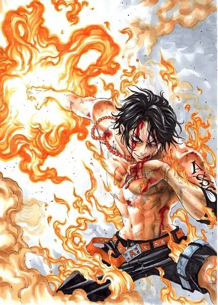  .  , , Anime Art, One Piece, Fire Fist Ace, Portgas D ace