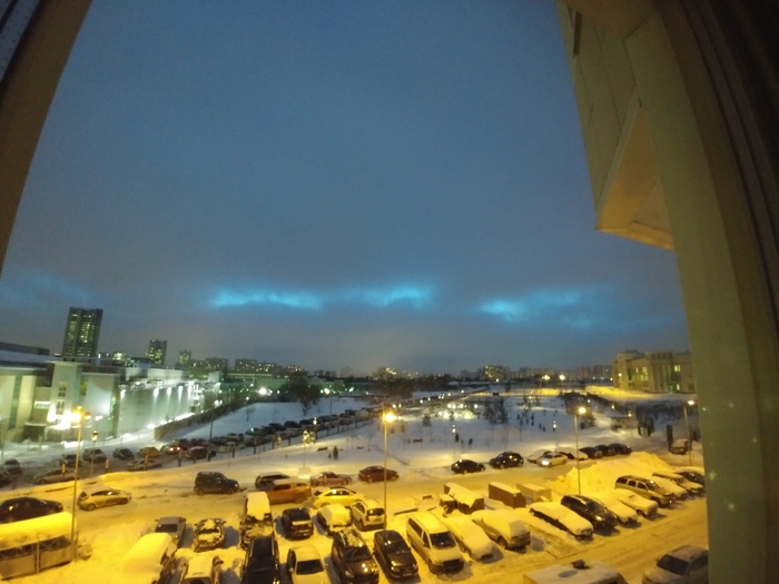 Northern Lights in Moscow today! - My, Polar Lights, Moscow, Unusual