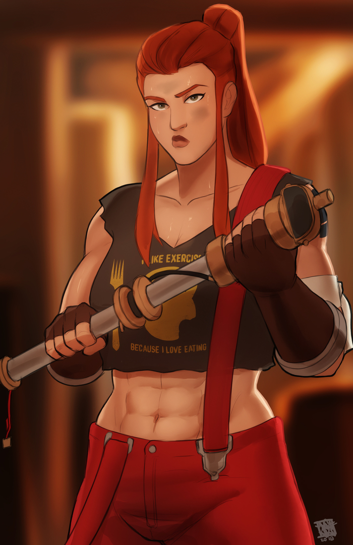 Brigitte Lindholm - NSFW, Naavs, Арт, Крепкая девушка, Brigitte, Overwatch, Рисованная эротика, Спортивные девушки, Длиннопост