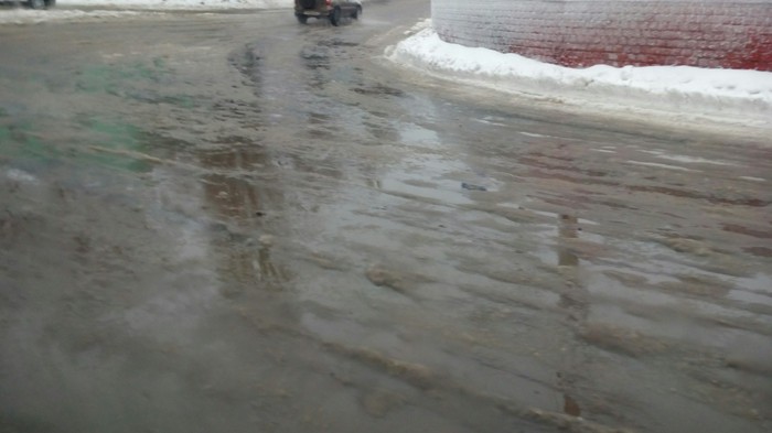 Roads Saratov - My, Russian roads, Saratov, Bad roads, Bad weather, Snow, Water, Snowfall, Longpost