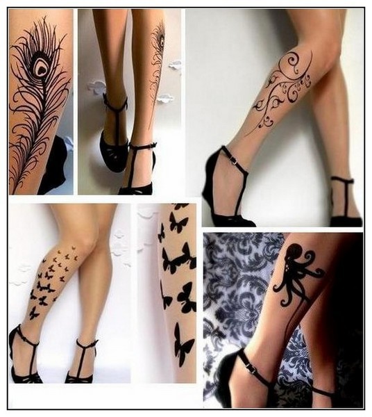 В первой половине XX века, когда чулки были дефицитом, женщины расписывали ноги 