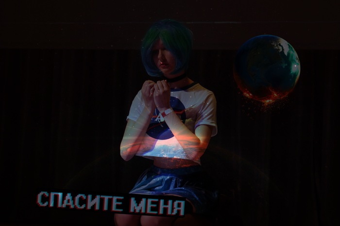 Small cosplay on earth-chan - My, , Earth-Tian, Longpost