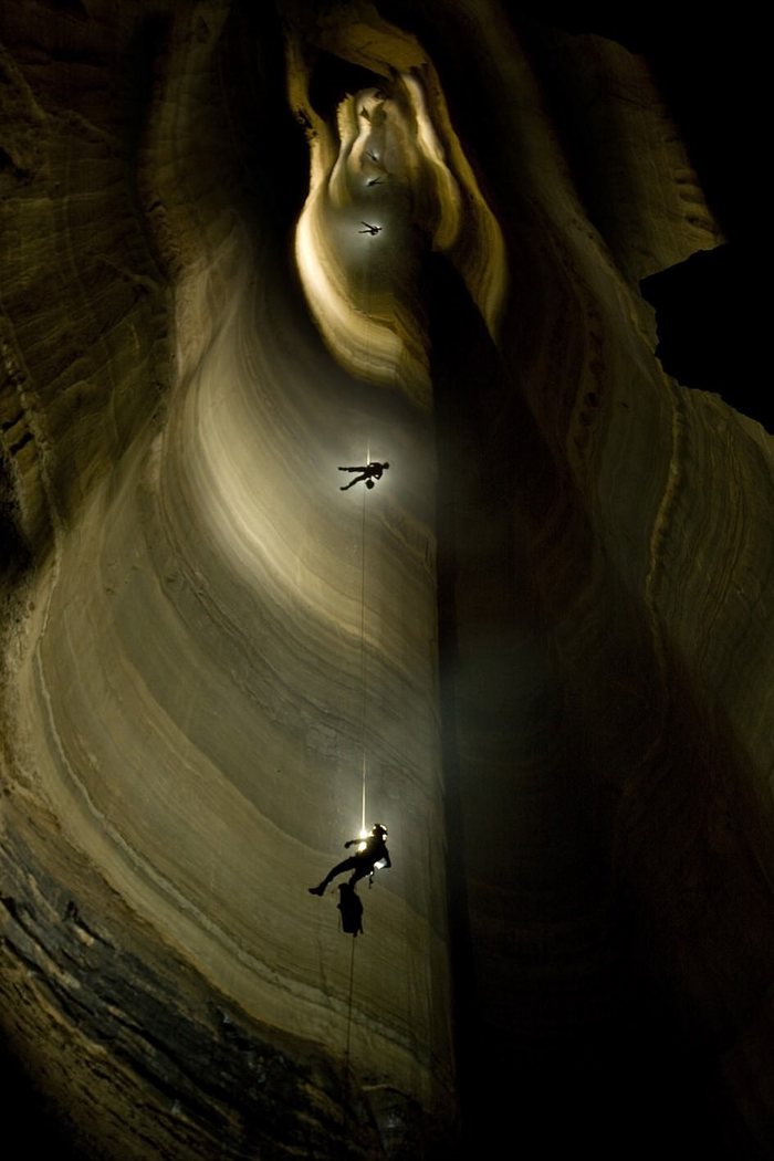 Pit in Allison's Cave, Georgia - Caves, The descent, Speleology, Deep, The photo, Equipment, Pit, Reddit
