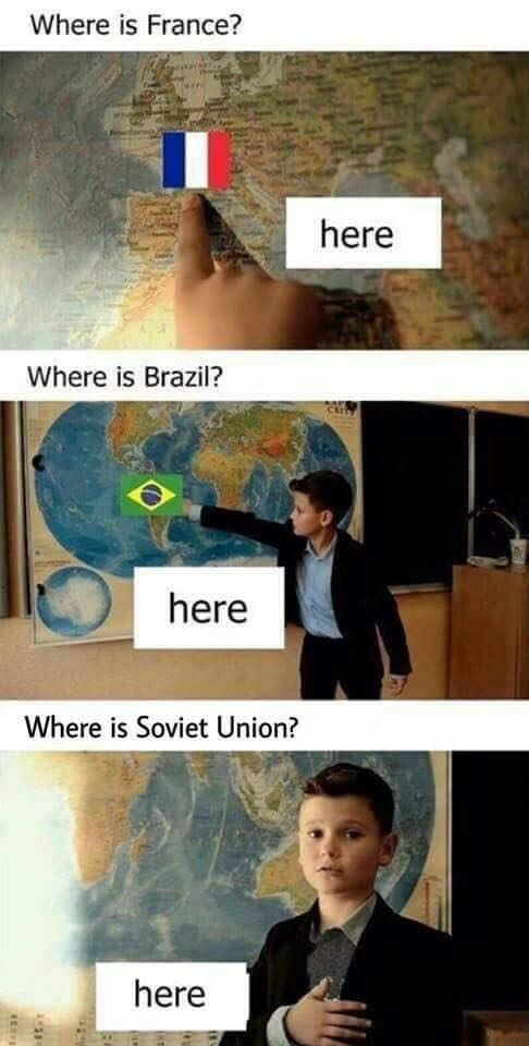 Where is the Soviet Union? - the USSR, World map, Memes