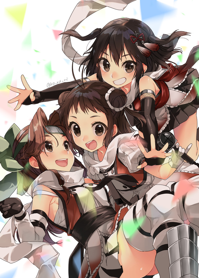 Sendai sisters - Kantai Collection, Sendai, Naka, Jintsuu, Аниме, Anime Art