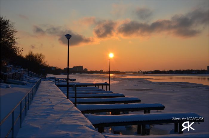 One of the evenings in Dubna.. - The sun, The photo, Longpost, Dubna, My