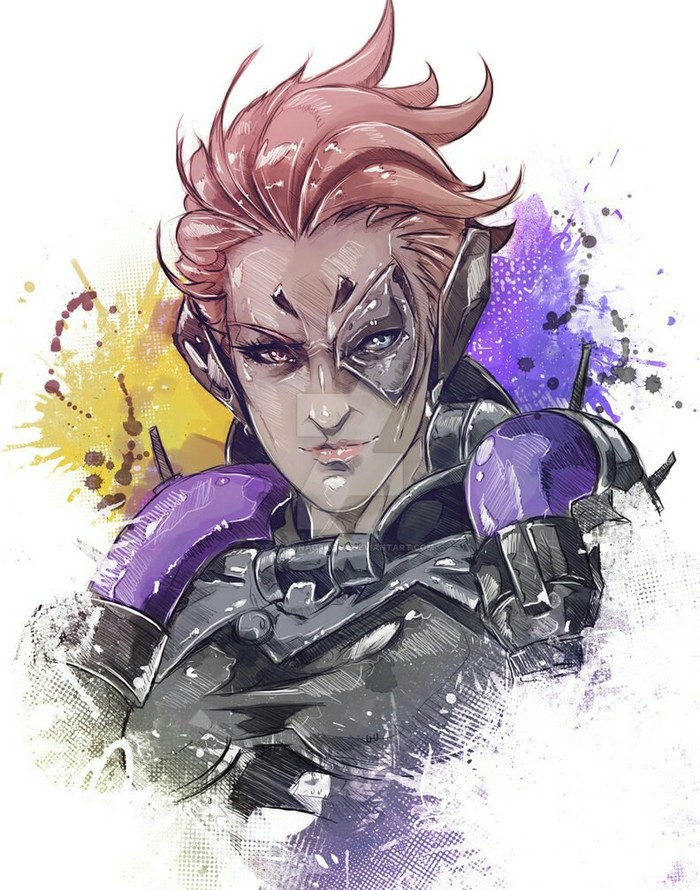 Great art with Moira. - Overwatch, Moira, , , Heroes, Art
