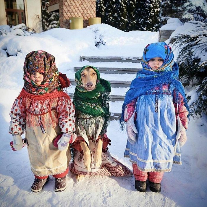 Ready for carnival! - Children, Dog, Maslenitsa, , 