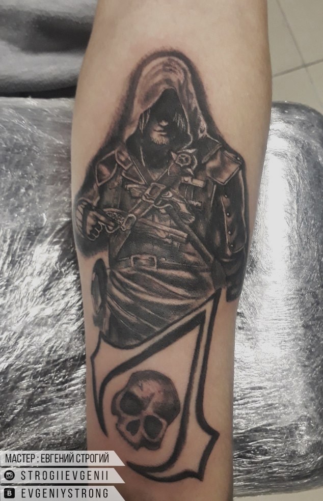 assassins creed tattoo - My, Tattoo, Tyumen, First post, Hobby, Longpost