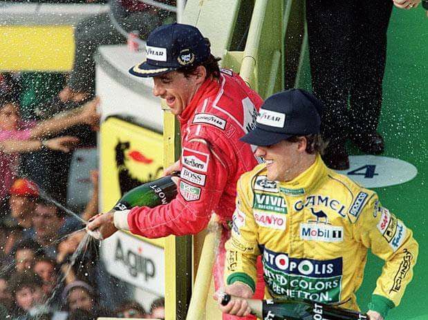 Two legends - Ayrton Senna, Michael Schumacher, Formula 1, Legend