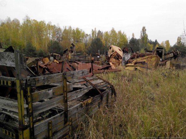 Graveyard of radioactive equipment in the Chernobyl zone 2018 - My, Chernobyl, Pripyat, Dryness, Military equipment, Technics, Longpost