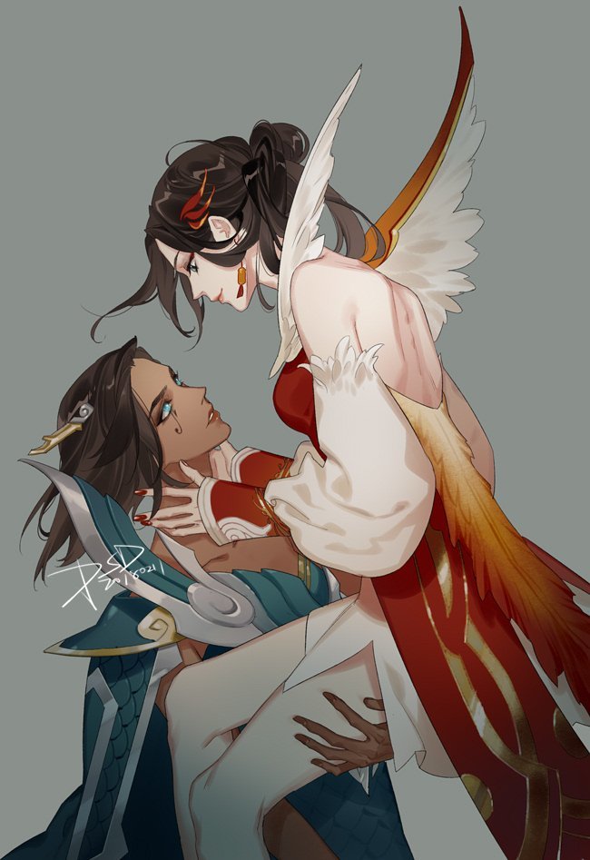 Pharmercy - Overwatch, Pharah, Mercy, Pharmercy, Art