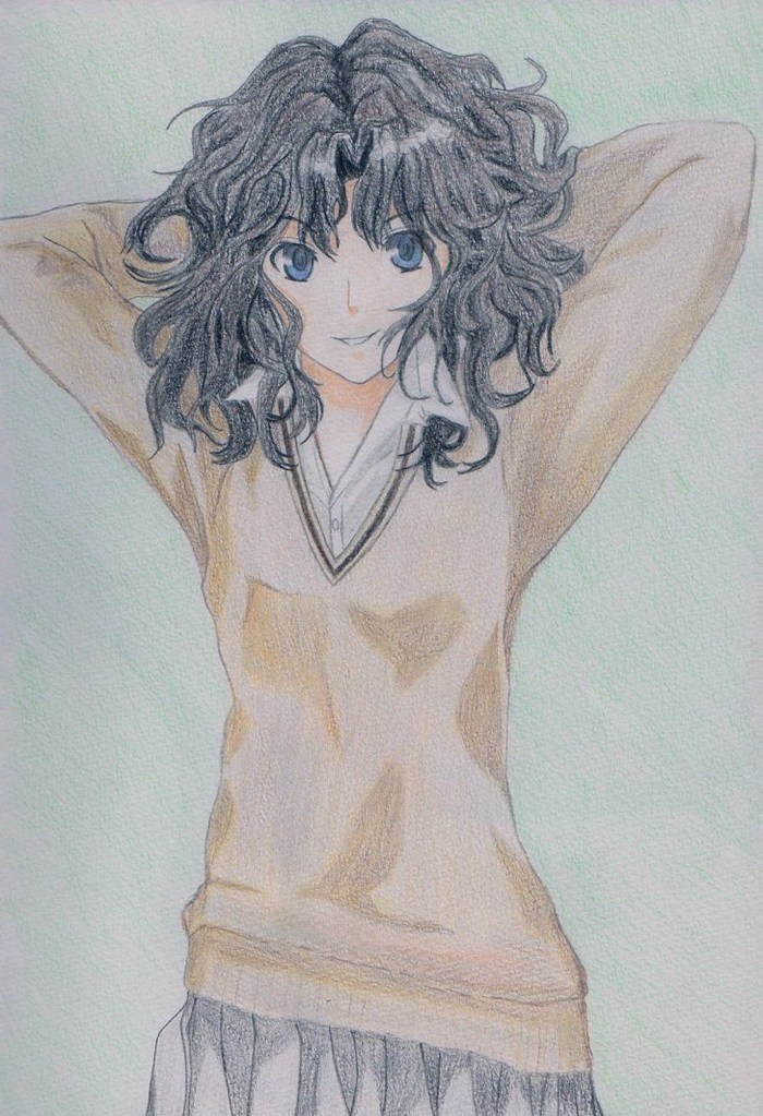 Tanamachi Kaoru - , Amagami, Anime art, Longpost