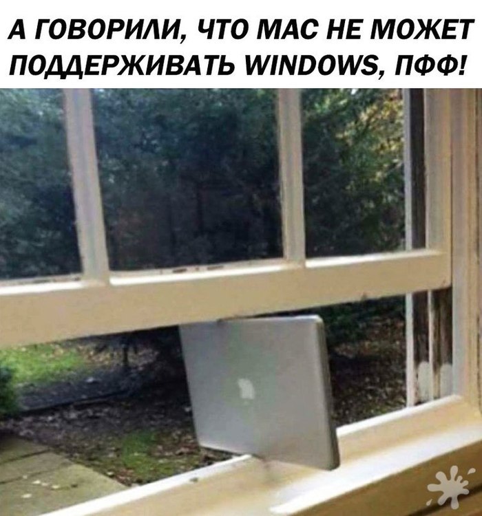 MAC supports Windows :D - , , Joke, Humor