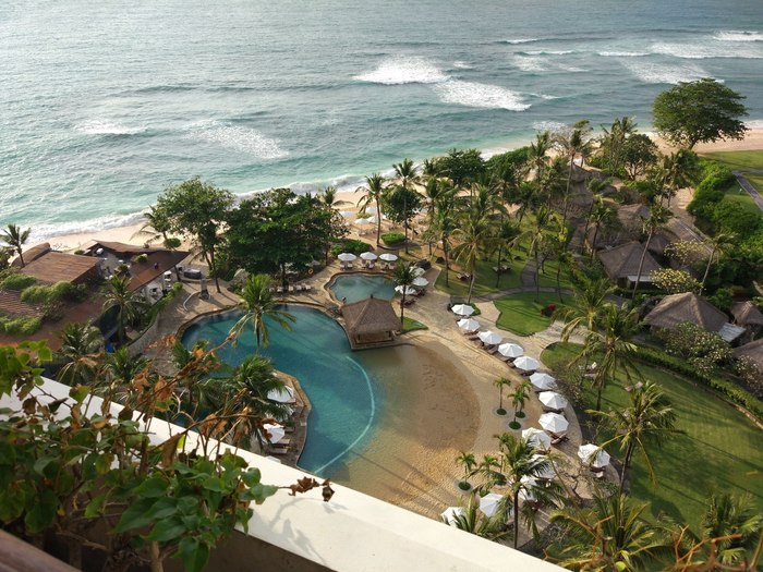 Bali warmth in Russian winter - My, Bali, , Beautiful view, Hotel, Sea, Sand, Swimming pool