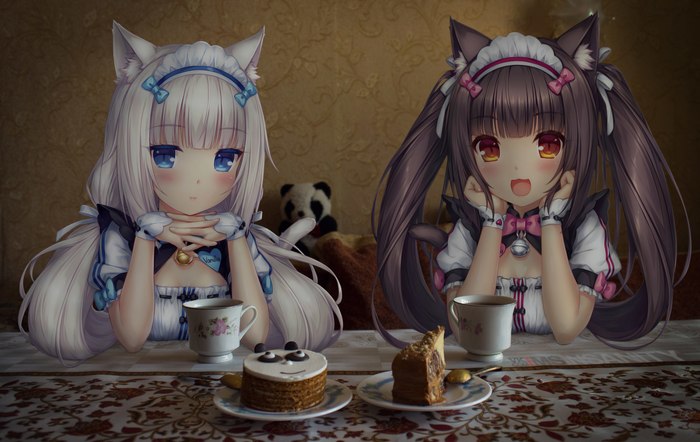NekoTeaTime Nekopara, , Vanilla and Chocola, Anime Madskillz, , Vanilla, Chocola