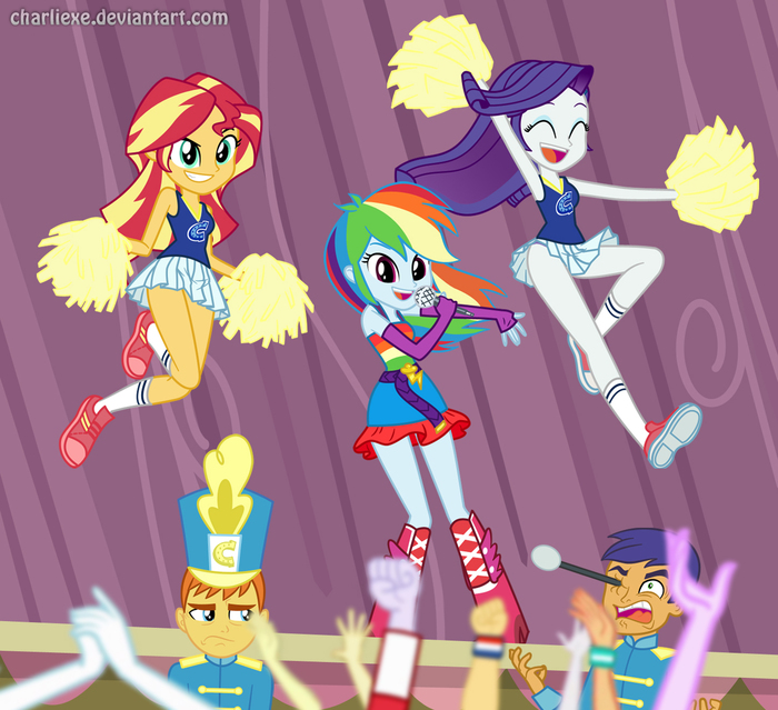 Canterlot High My Little Pony, Equestria Girls, Sunset Shimmer, Rainbow Dash, Rarity, Fluttershy, Applejack, Pinkie Pie, , Charliexe