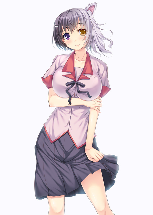 Did you know that we also have a character with Heterochromia? - Heterochromia, Anime art, Hanekawa tsubasa, Black hanekawa, Monogatari series