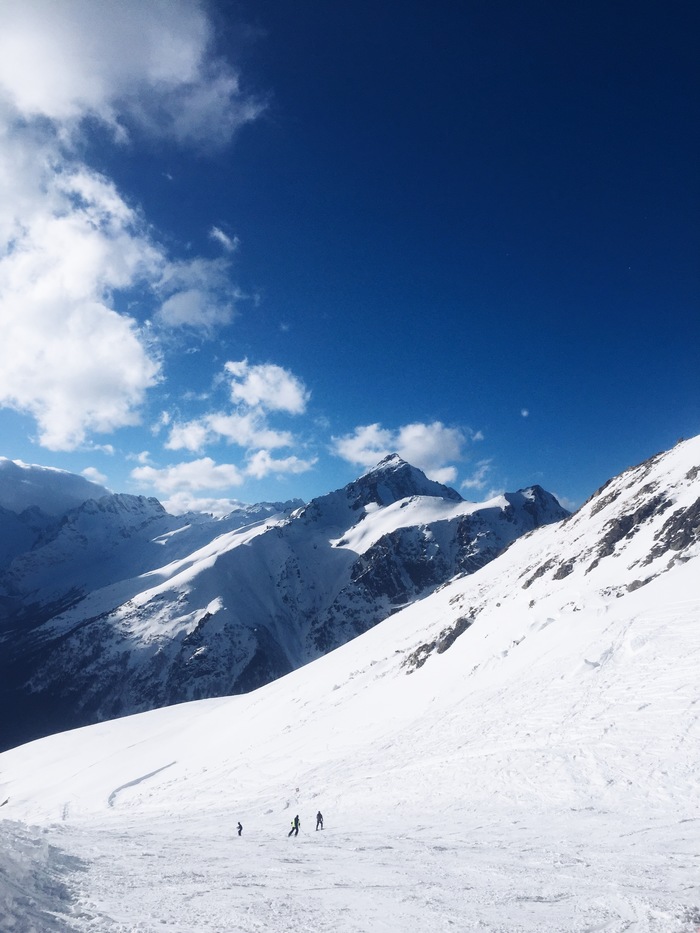 The mountains delight with the weather. Dombay, February 2018 - My, The mountains, Dombay, Caucasus mountains, Longpost