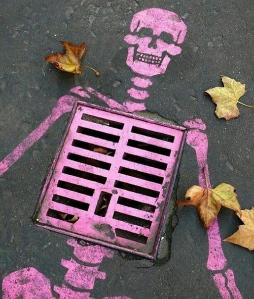 Street art. - Street art, Skeleton