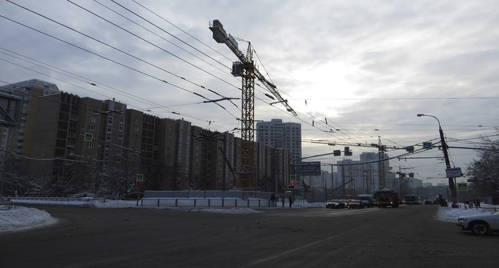 Construction site of Belomorskaya metro station in Moscow - My, Construction, , Moscow, Metro, The sun, Lomography, Usage