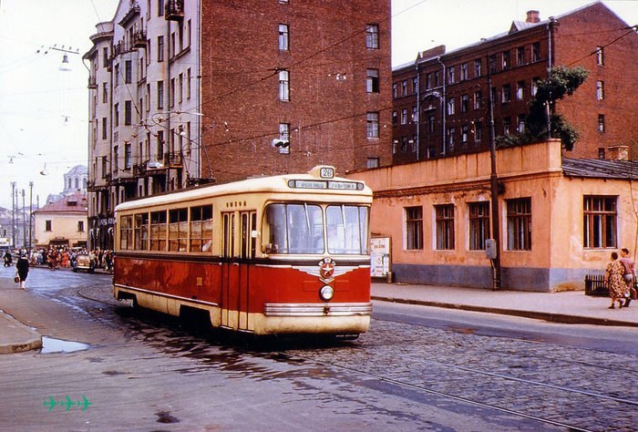 Moscow trams in 1959 - Tram, , Moscow, Longpost