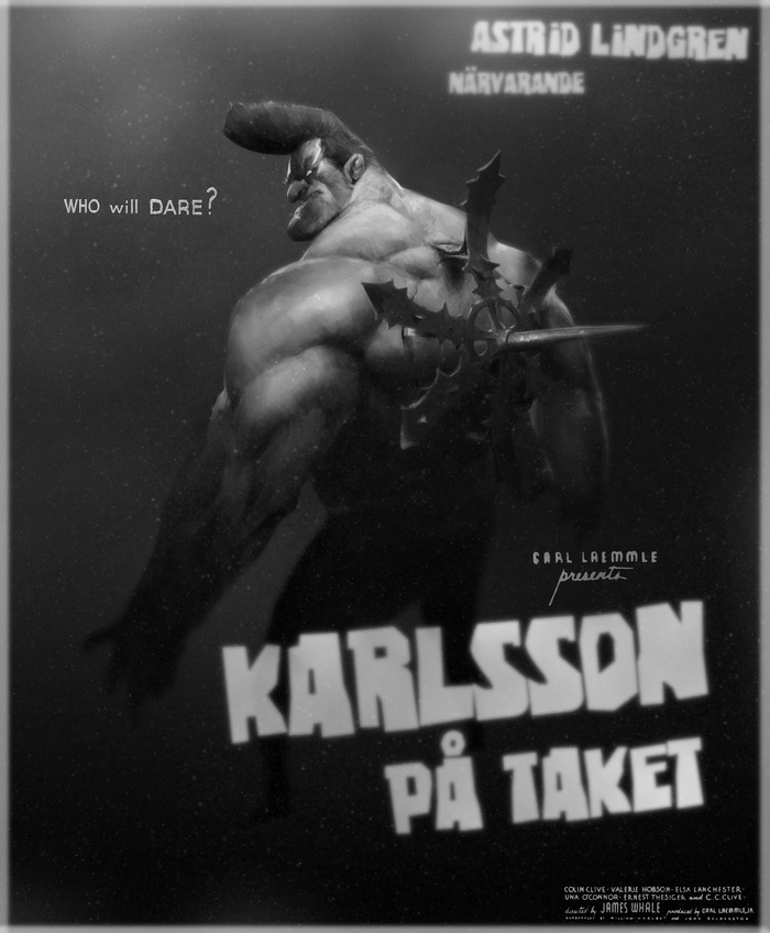 KARLSSON - My, Carlson, Characters (edit), Fan art, Painting, Photoshop