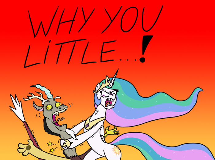 Princess Celestia loves and hates equally. - My little pony, Princess celestia, Princess cadance, Shining armor, Discord, Flurry heart