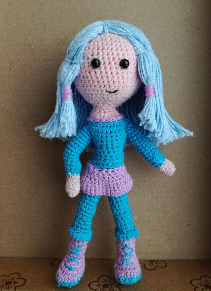 knitted doll - My, Doll, Knitting, Crochet, Knitted toys, Needlework without process