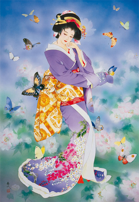 Beautiful geisha in the work of Haruyo Morita. - Art, Girls, Japanese, Geisha, Longpost