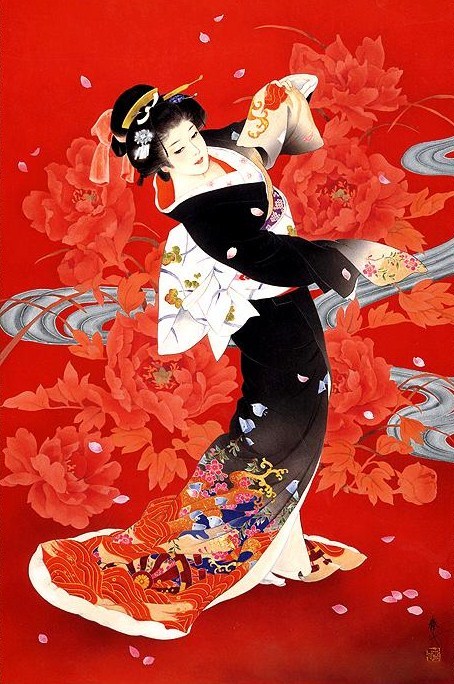 Beautiful geisha in the work of Haruyo Morita. - Art, Girls, Japanese, Geisha, Longpost